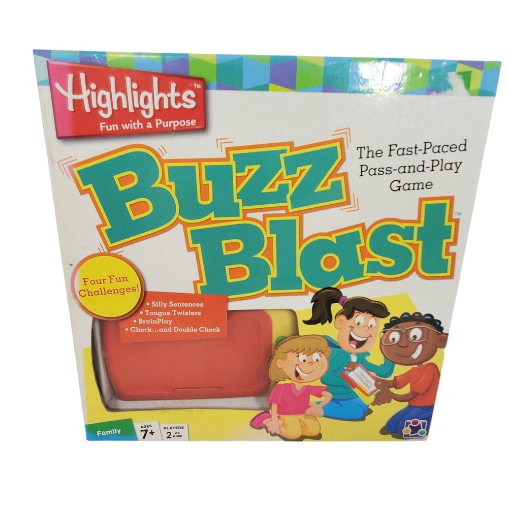 Highlights Buzz Blast Electronic Pass and Play Family Game Ages 7+ 150 Cards